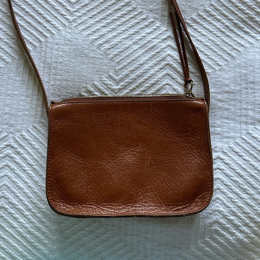 Auburn/Brown leather crossbody bag